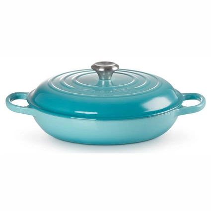 Braadpan Le Creuset Campagnard Rond Caribbean Blue 30 Cm Pannenwinkel